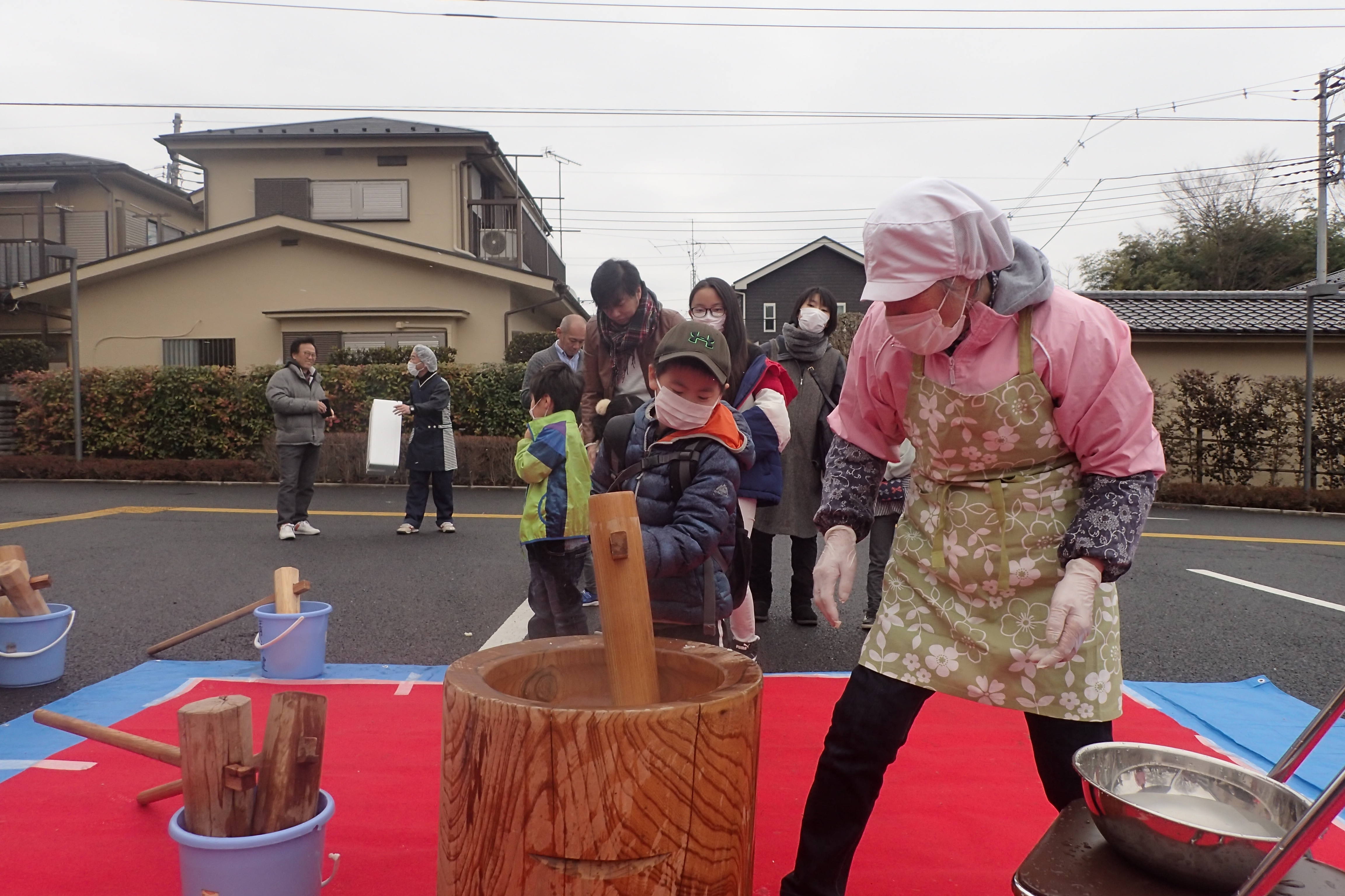 親子餅つき・昔遊び大会1