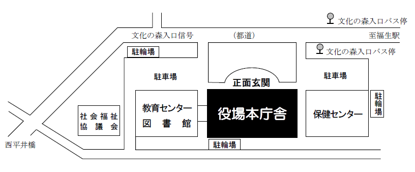 日の出町役場へのアクセス